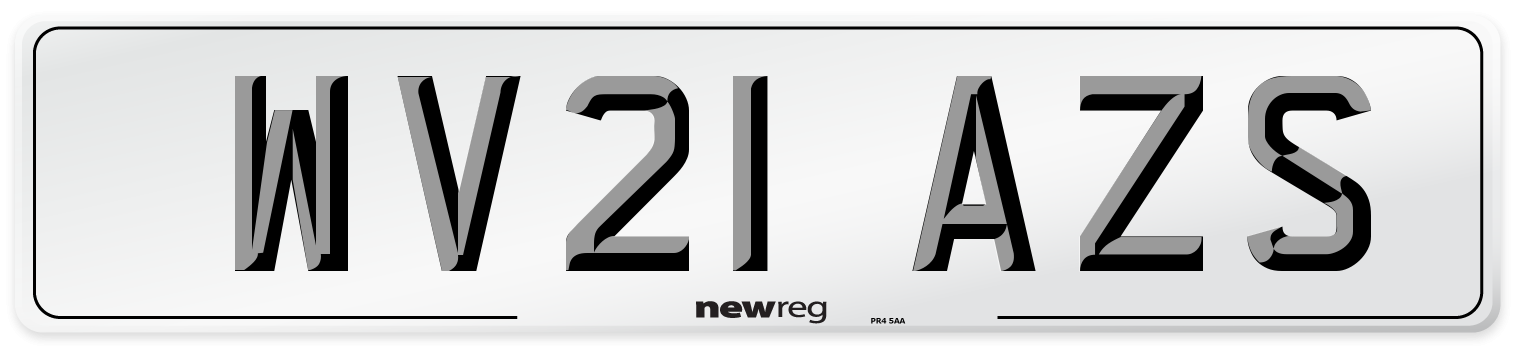 WV21 AZS Number Plate from New Reg